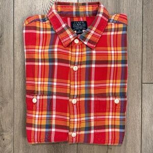J. Crew Sporting Goods Plaid Flannel Button Down Shirt - Rare Find - Medium
